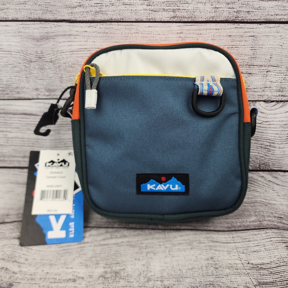 Kavu Crossbody Bag in Blue, White, Orange, Yellow, Green